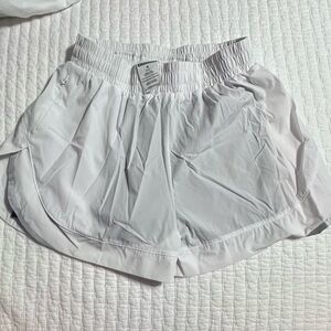 Alphalete White Women's Athletic Running Shorts - Lined